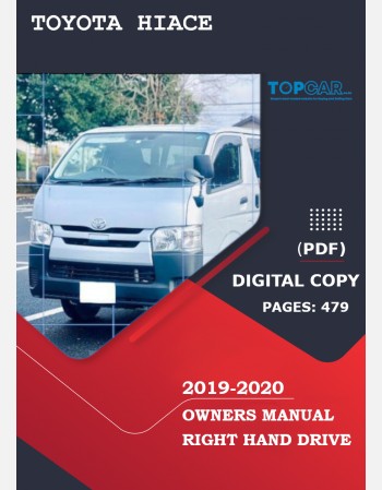toyota hiace 2019-2020 owners manual in english